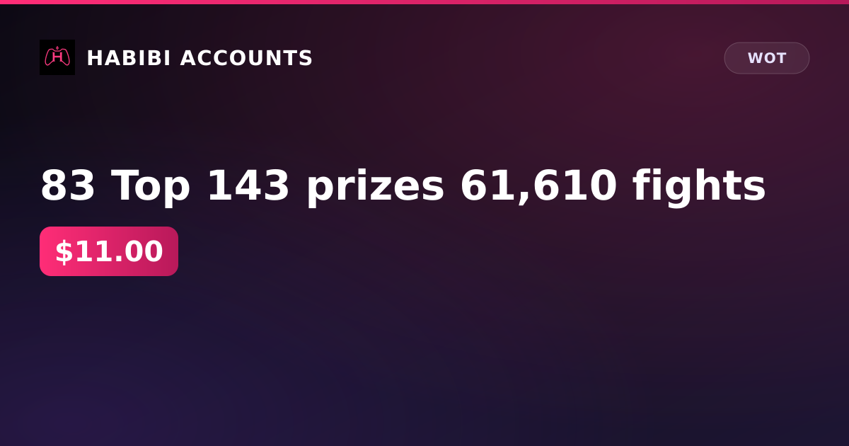 83 Top 143 prizes 61,610 fights