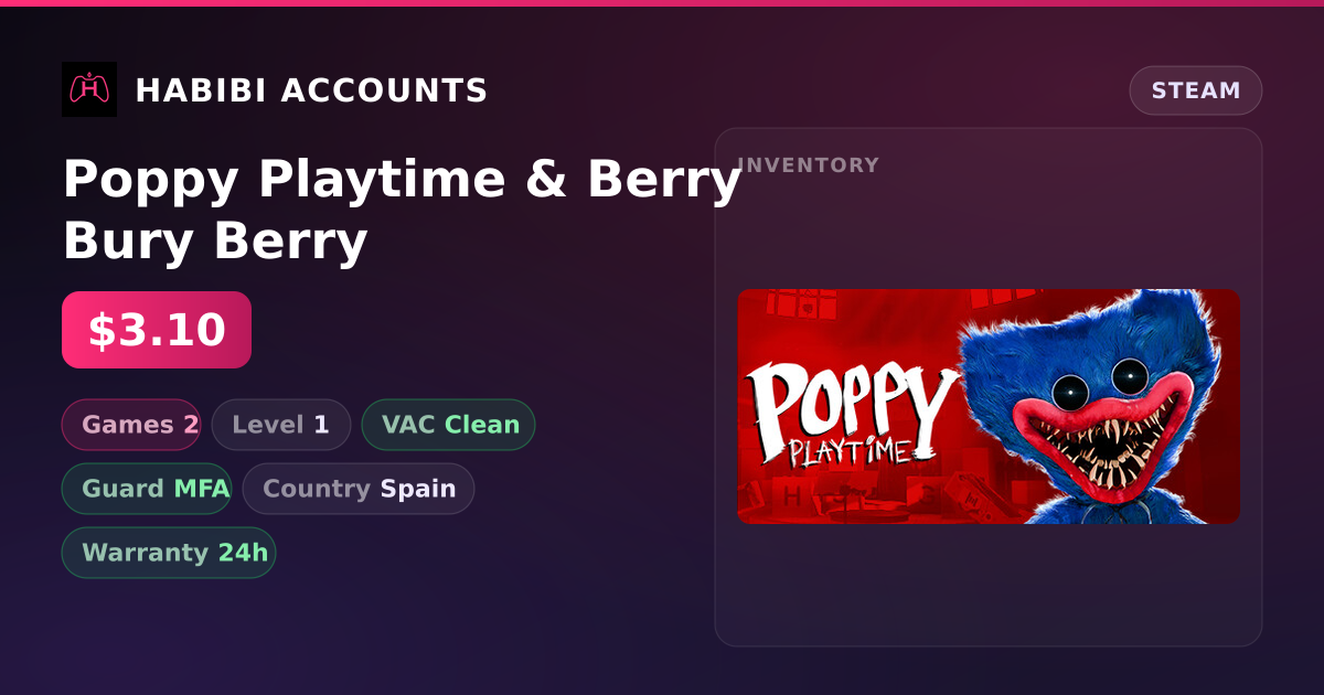 Poppy Playtime & Berry Bury Berry — HabibiAccounts