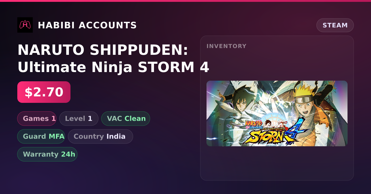 NARUTO SHIPPUDEN: Ultimate Ninja STORM 4 — HabibiAccounts