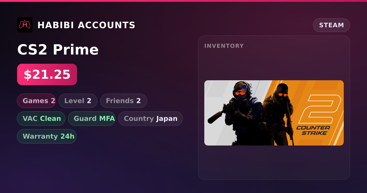 CS2 Prime — HabibiAccounts
