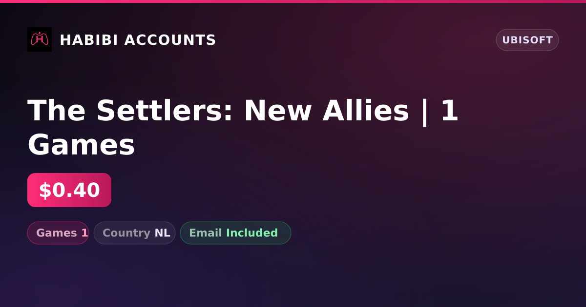 The Settlers: New Allies | 1 Games — HabibiAccounts