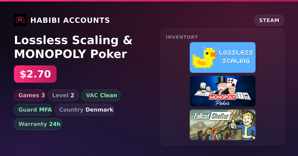 Lossless Scaling & MONOPOLY Poker