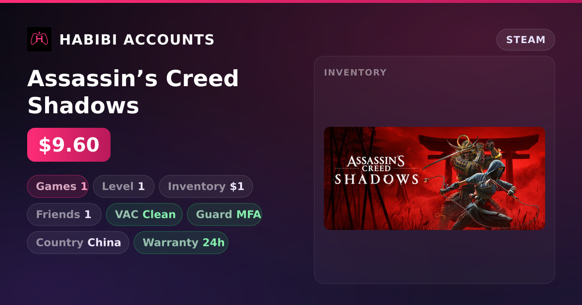 Assassin’s Creed Shadows — HabibiAccounts