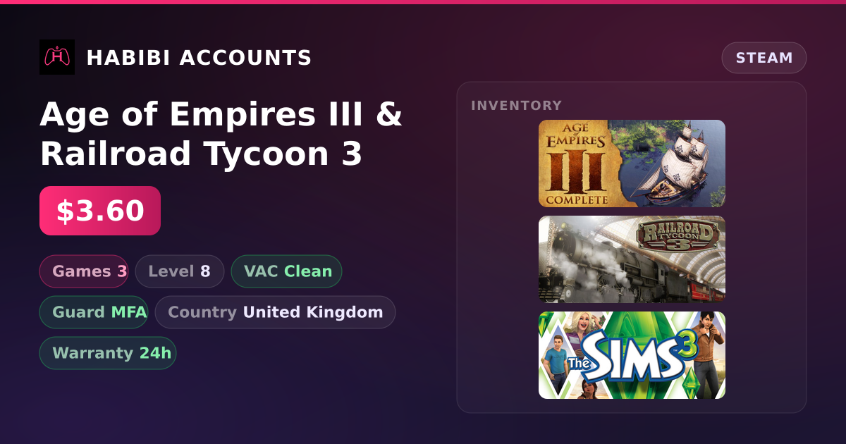 Age of Empires III & Railroad Tycoon 3