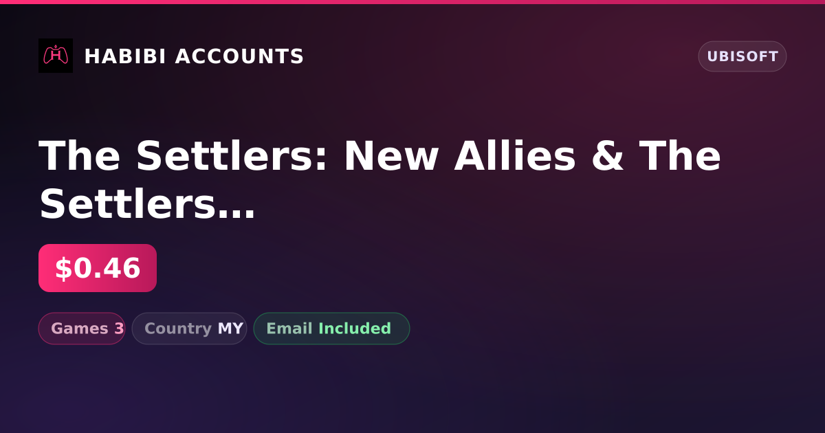 The Settlers: New Allies & The Settlers 3 - History Edition | 3 Games — HabibiAccounts