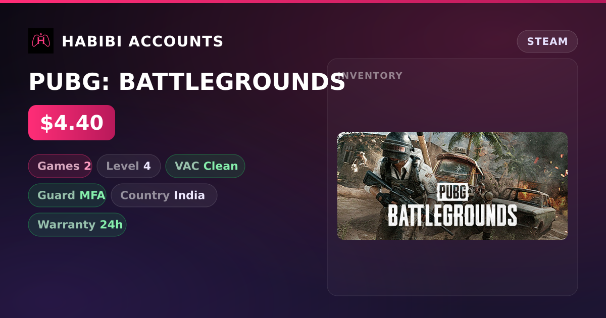 PUBG: BATTLEGROUNDS — HabibiAccounts