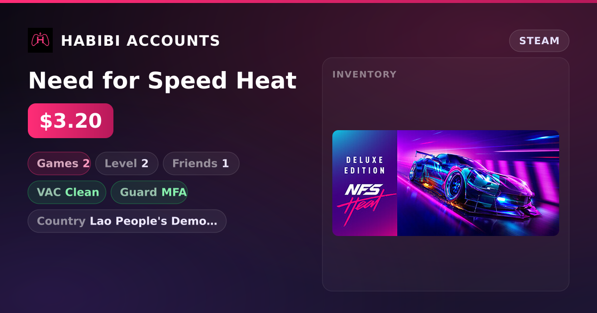Need for Speed Heat — HabibiAccounts