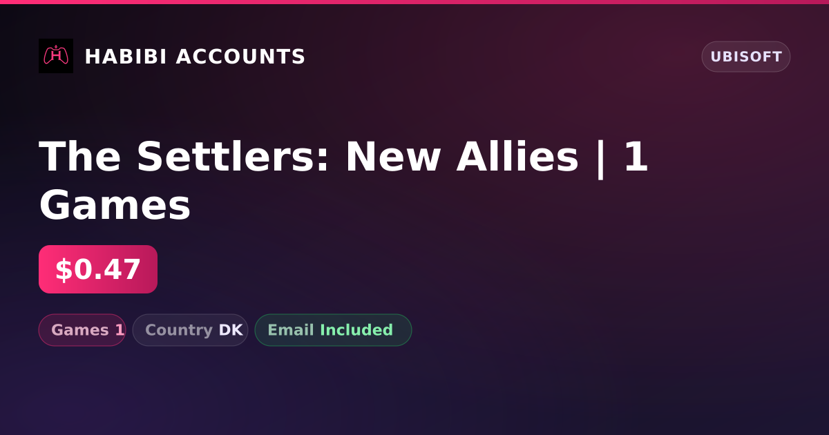 The Settlers: New Allies | 1 Games — HabibiAccounts
