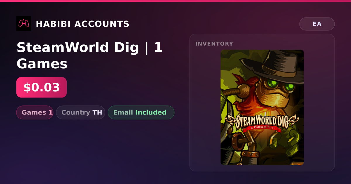 SteamWorld Dig | 1 Games — HabibiAccounts