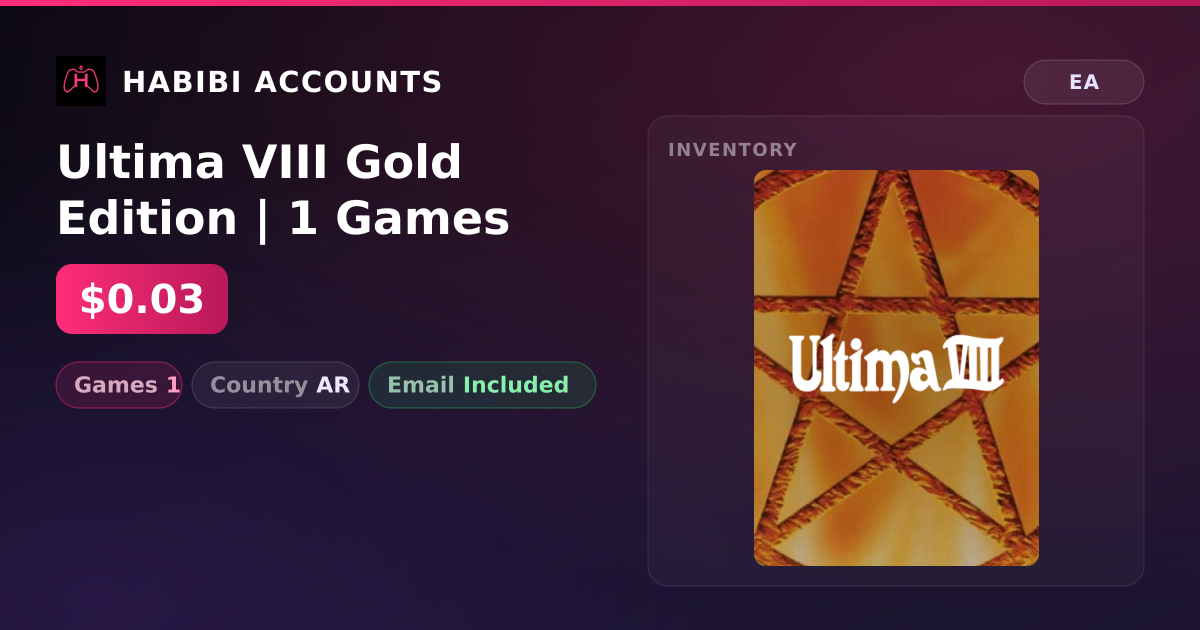 Ultima VIII Gold Edition | 1 Games — HabibiAccounts