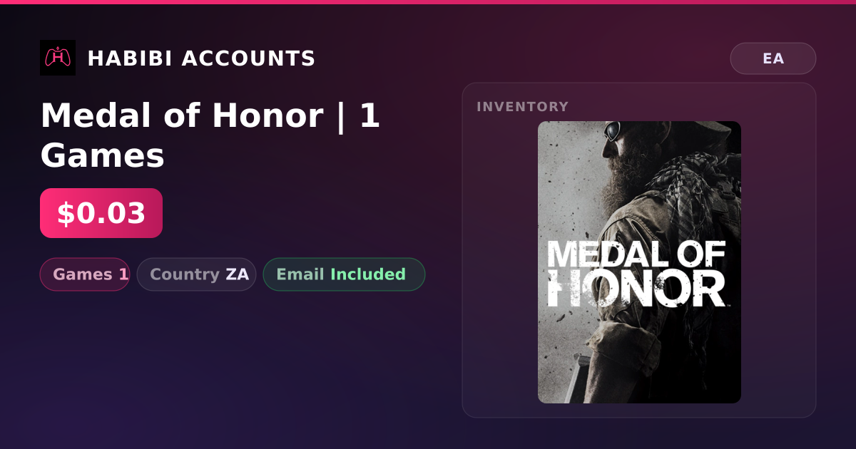 Medal of Honor | 1 Games — HabibiAccounts