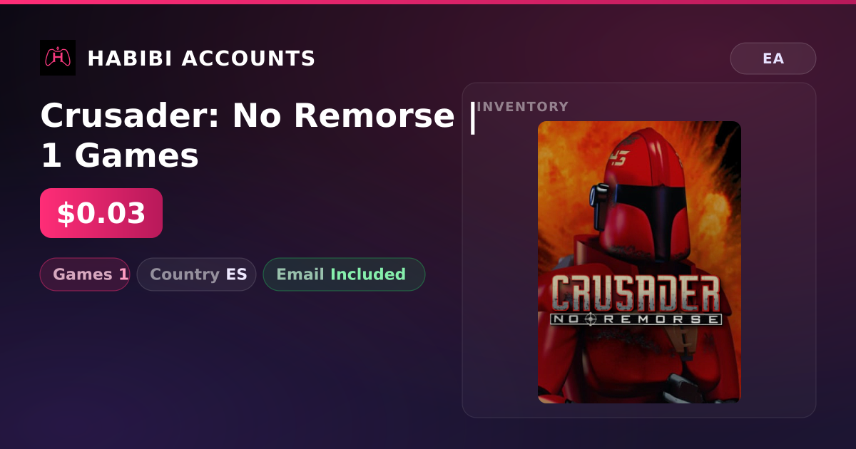 Crusader: No Remorse | 1 Games — HabibiAccounts