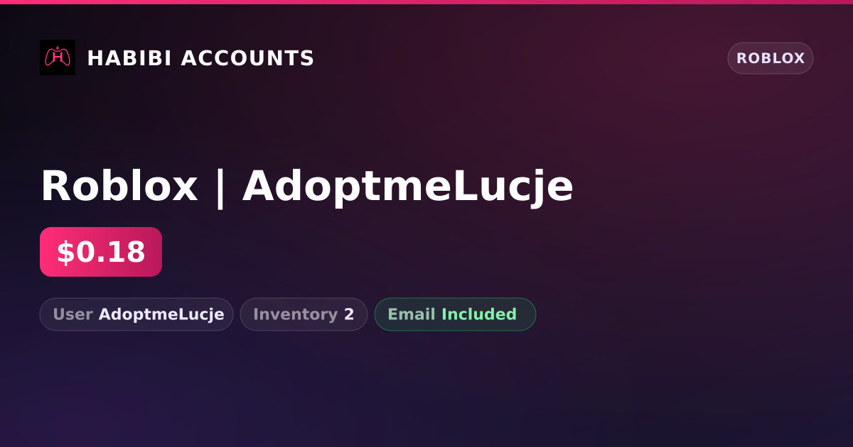 Roblox | AdoptmeLucje — HabibiAccounts