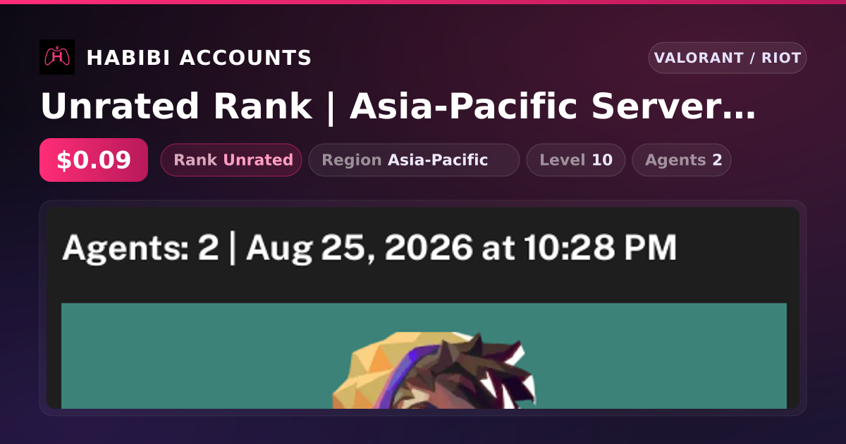 Unrated Rank | Asia-Pacific Server | Level 10 — HabibiAccounts