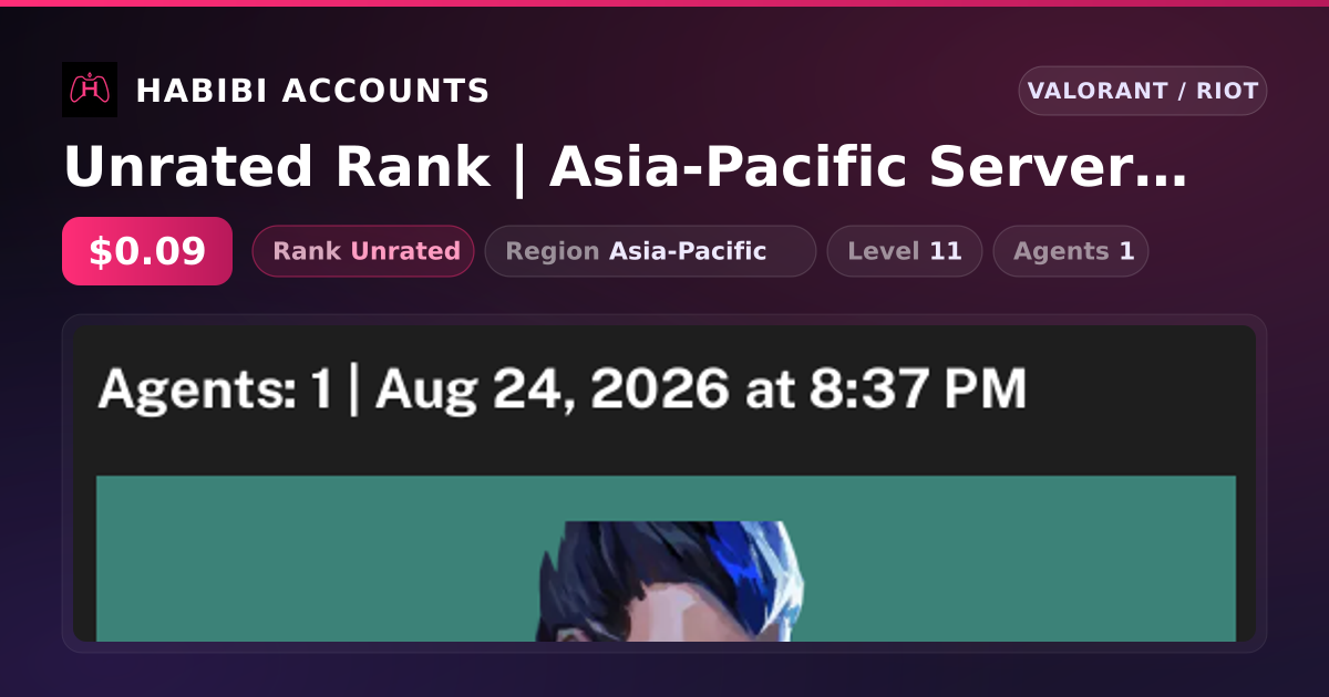Unrated Rank | Asia-Pacific Server | Level 11 — HabibiAccounts