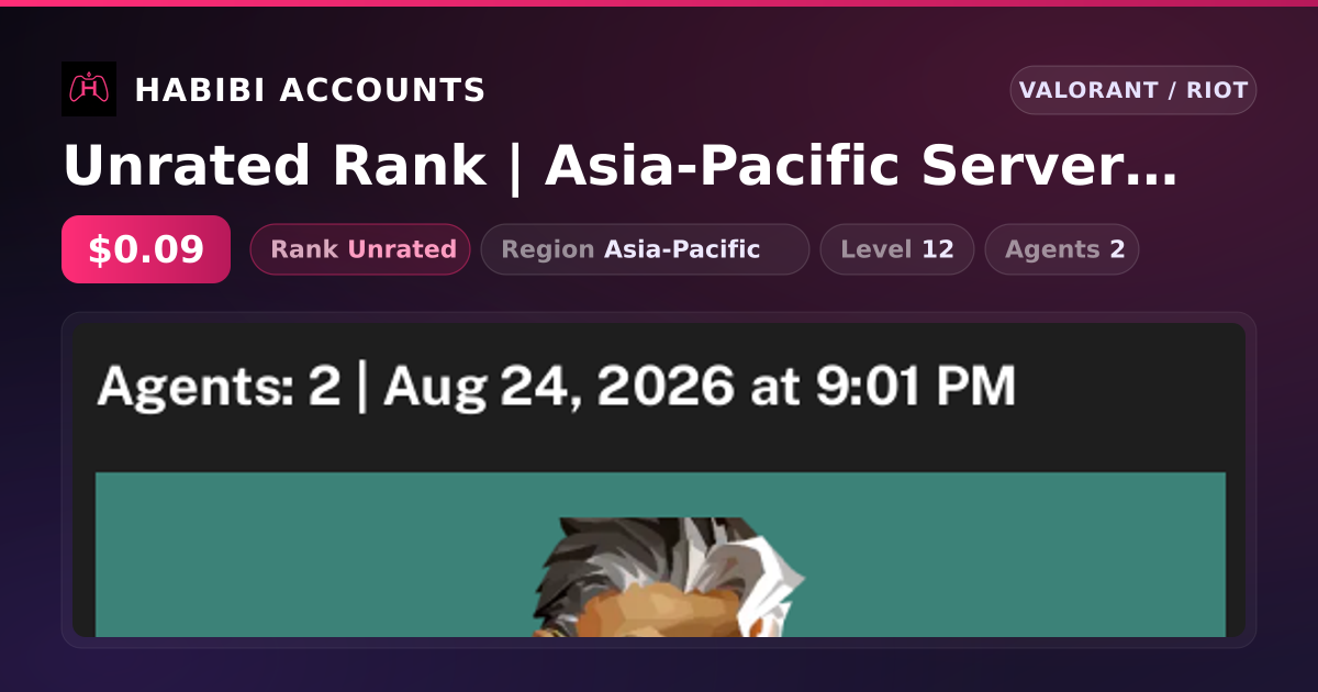 Unrated Rank | Asia-Pacific Server | Level 12 — HabibiAccounts