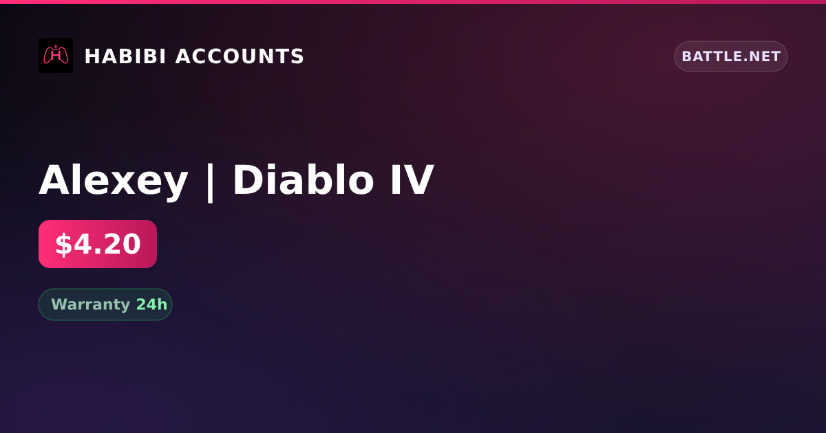 Alexey | Diablo IV — HabibiAccounts