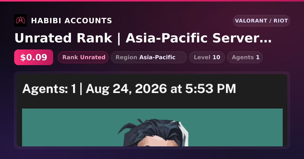 Unrated Rank | Asia-Pacific Server | Level 10 — HabibiAccounts