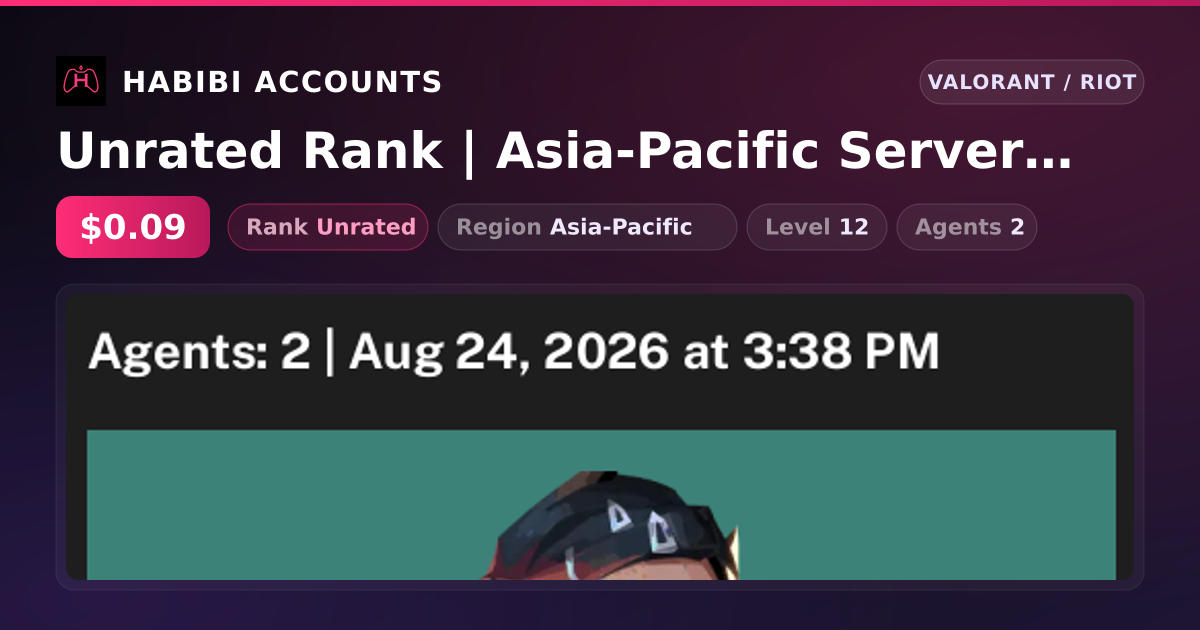 Unrated Rank | Asia-Pacific Server | Level 12 — HabibiAccounts