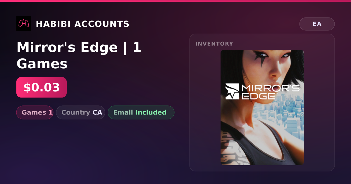 Mirror's Edge | 1 Games — HabibiAccounts