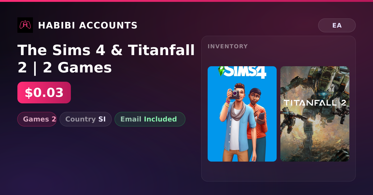 The Sims 4 & Titanfall 2 | 2 Games — HabibiAccounts