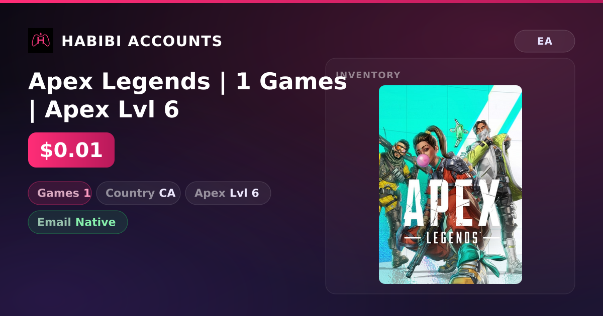 Apex Legends | 1 Games | Apex Lvl 6 — HabibiAccounts