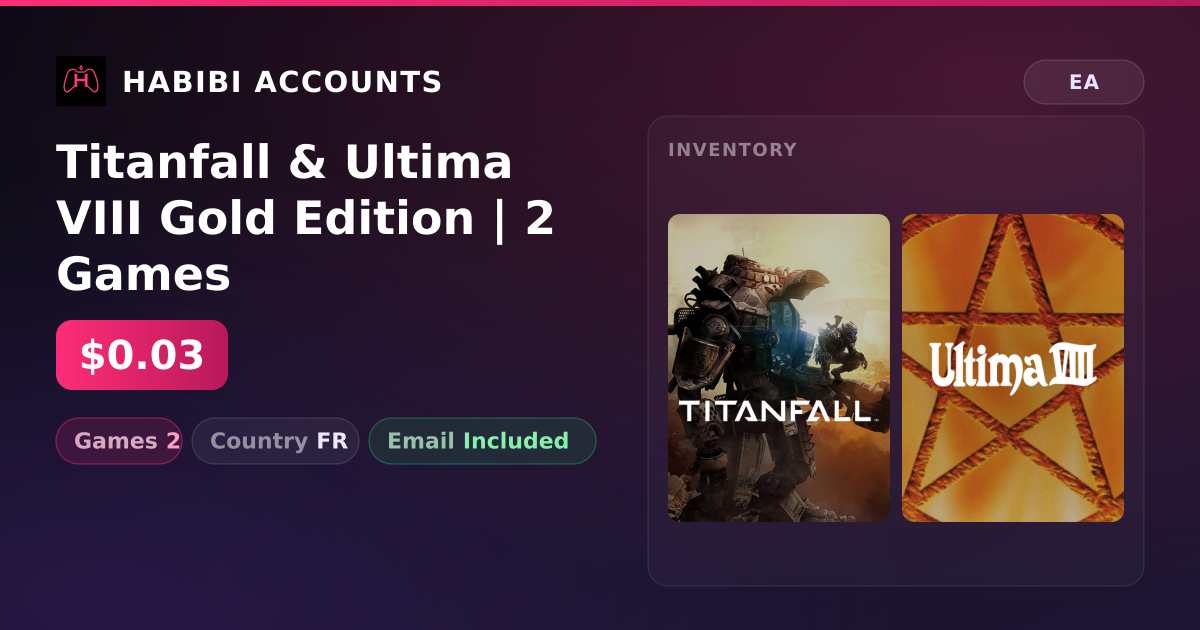 Titanfall & Ultima VIII Gold Edition | 2 Games — HabibiAccounts