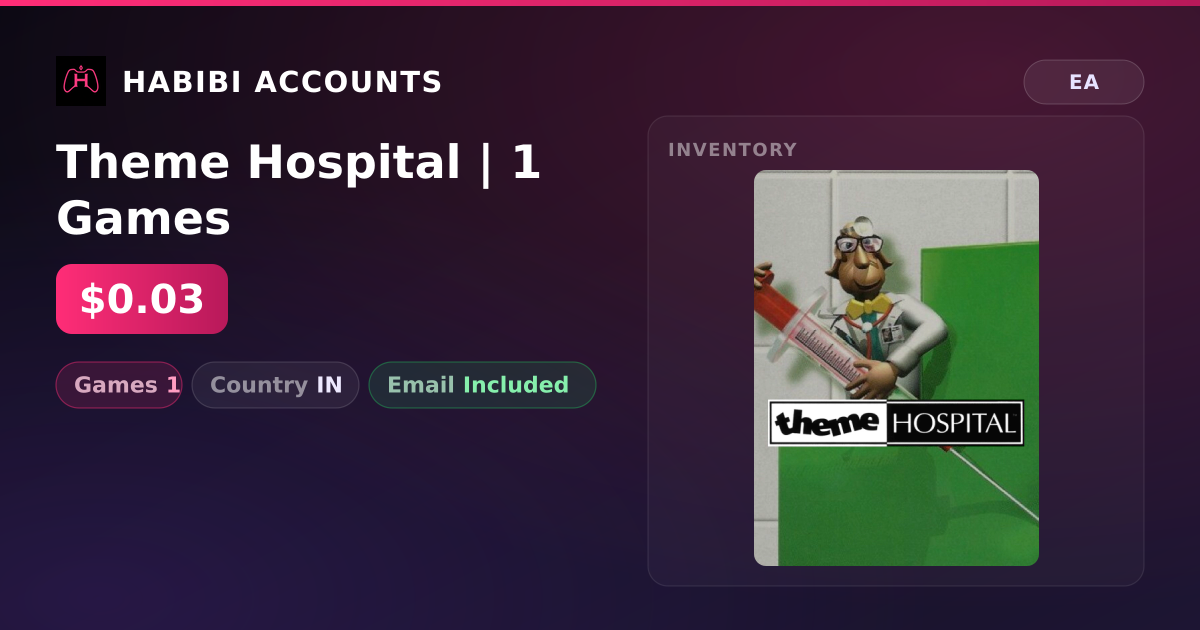 Theme Hospital | 1 Games — HabibiAccounts