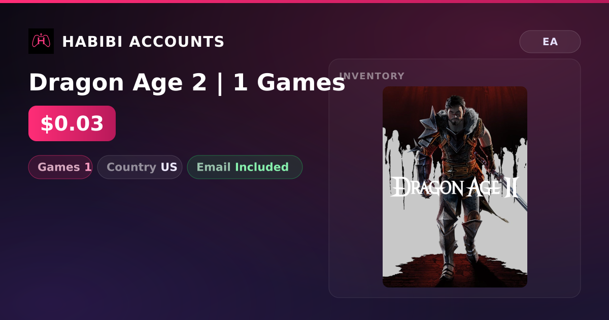 Dragon Age 2 | 1 Games — HabibiAccounts