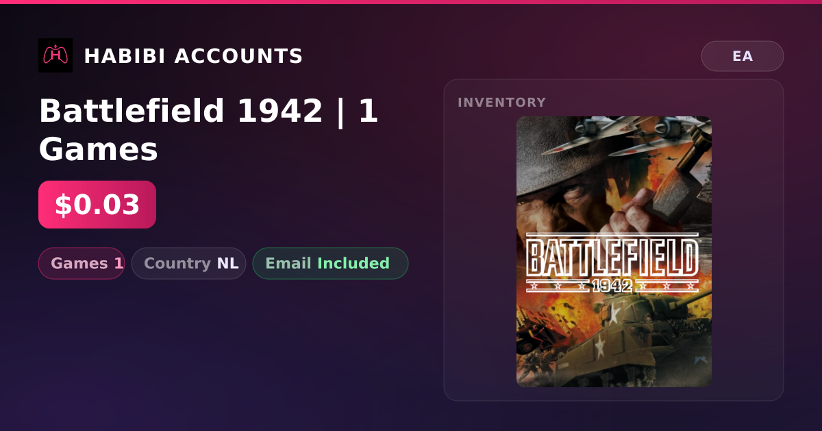 Battlefield 1942 | 1 Games — HabibiAccounts