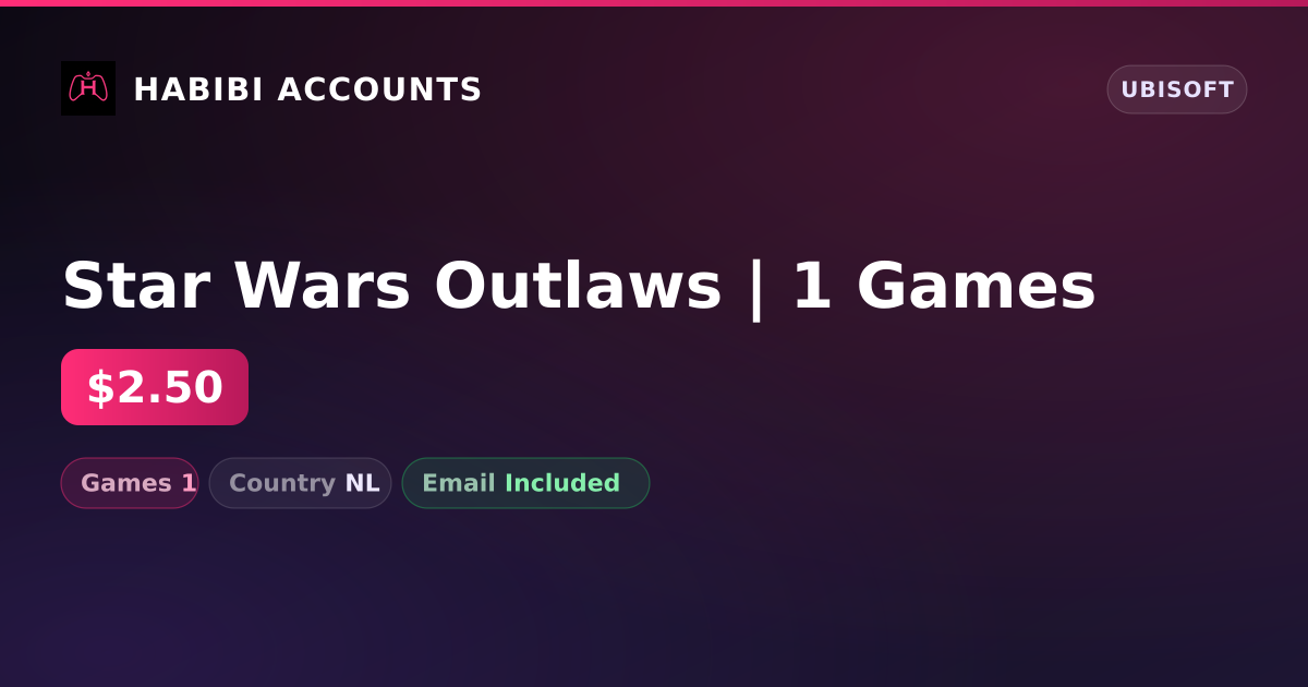 Star Wars Outlaws | 1 Games — HabibiAccounts