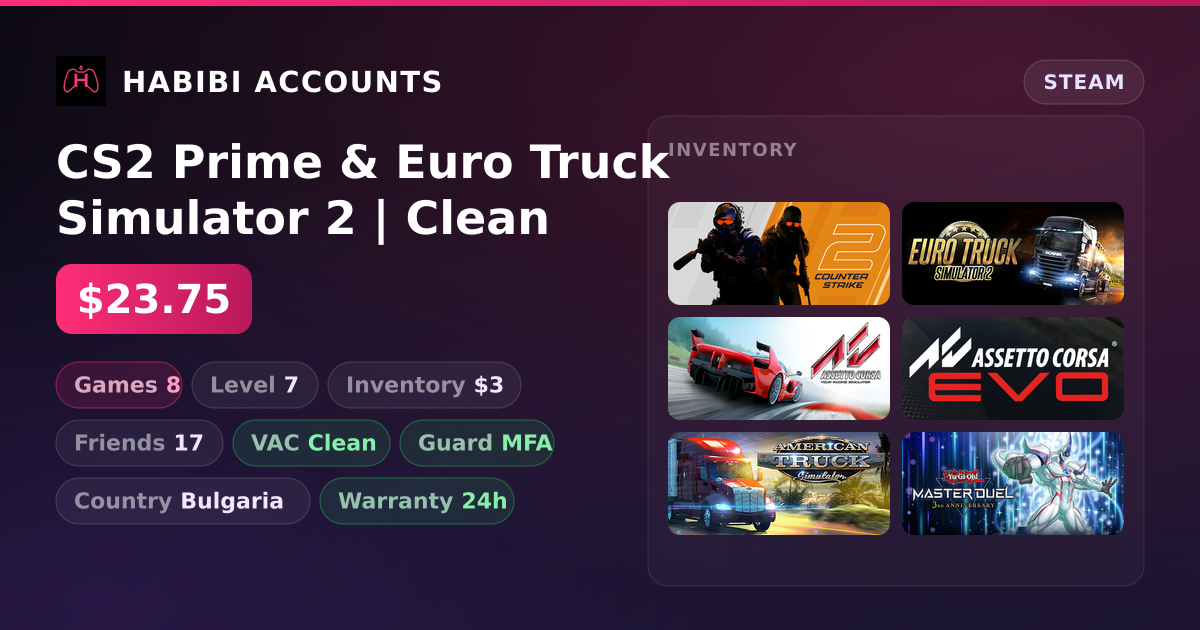 CS2 Prime & Euro Truck Simulator 2 | Clean