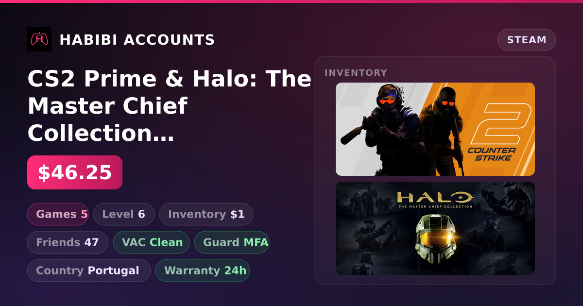 CS2 Prime & Halo: The Master Chief Collection | Clean