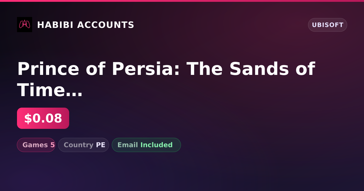 Prince of Persia: The Sands of Time & The Crew | 5 Games — HabibiAccounts