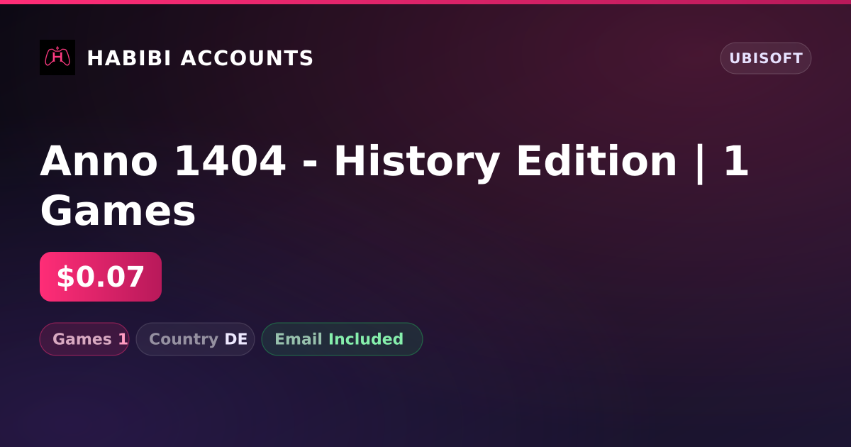 Anno 1404 - History Edition | 1 Games — HabibiAccounts