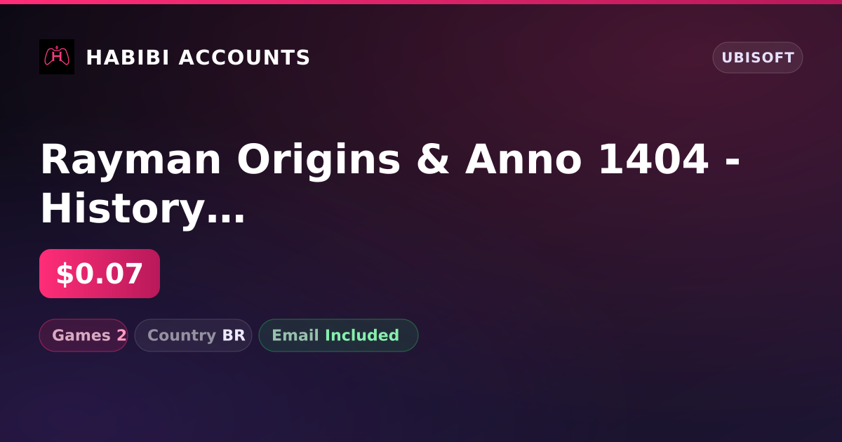 Rayman Origins & Anno 1404 - History Edition | 2 Games — HabibiAccounts