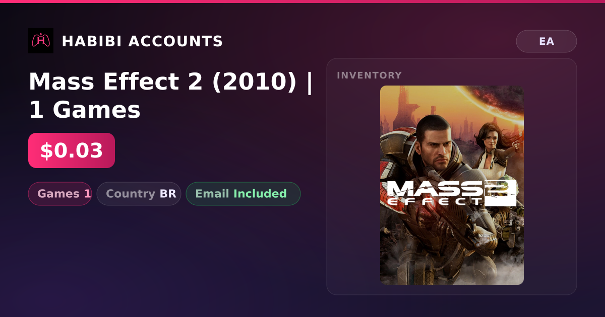 Mass Effect 2 (2010) | 1 Games — HabibiAccounts