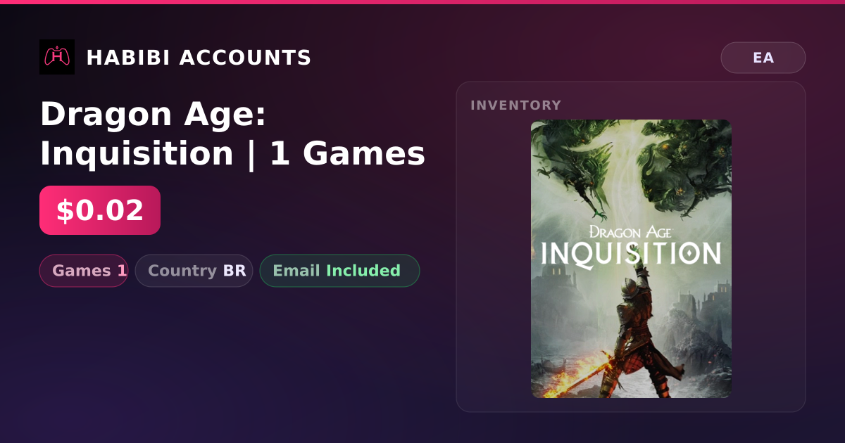 Dragon Age: Inquisition | 1 Games — HabibiAccounts