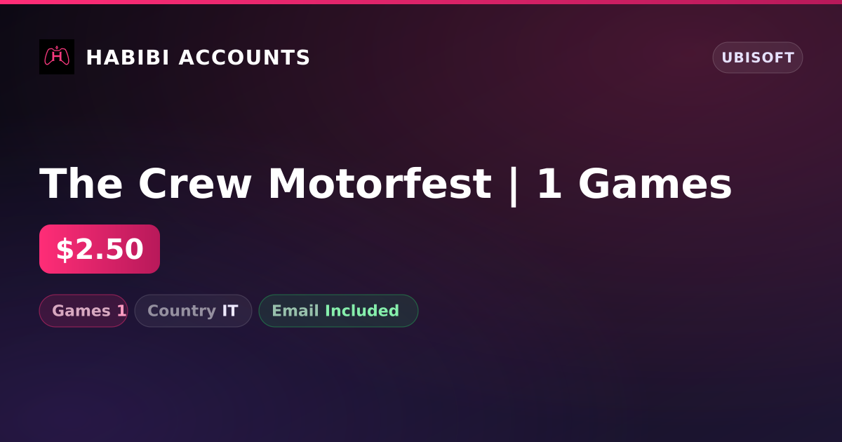 The Crew Motorfest | 1 Games — HabibiAccounts