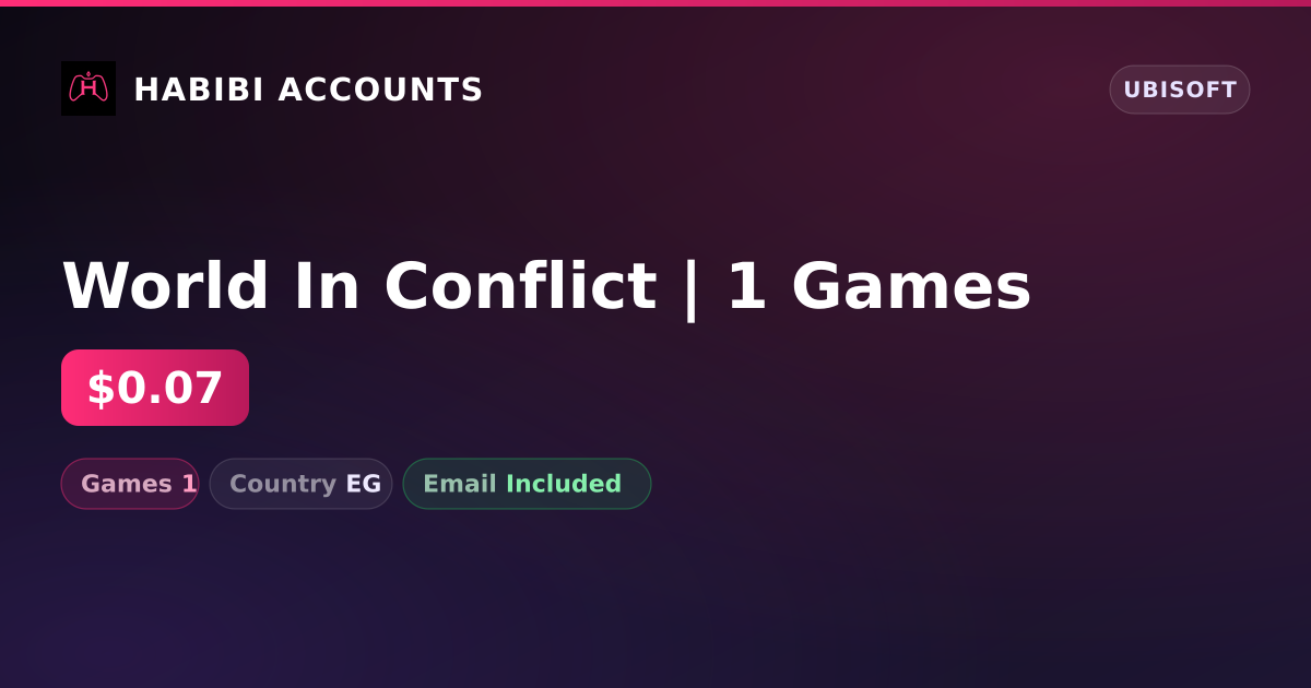 World In Conflict | 1 Games — HabibiAccounts