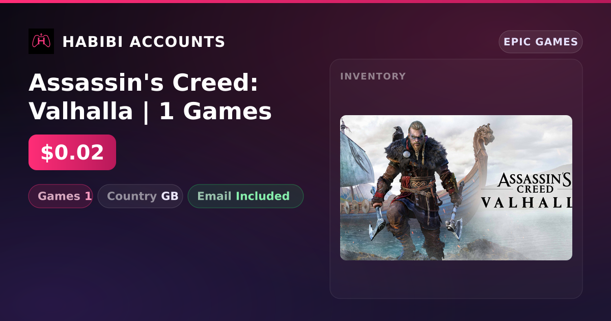 Assassin's Creed: Valhalla | 1 Games — HabibiAccounts
