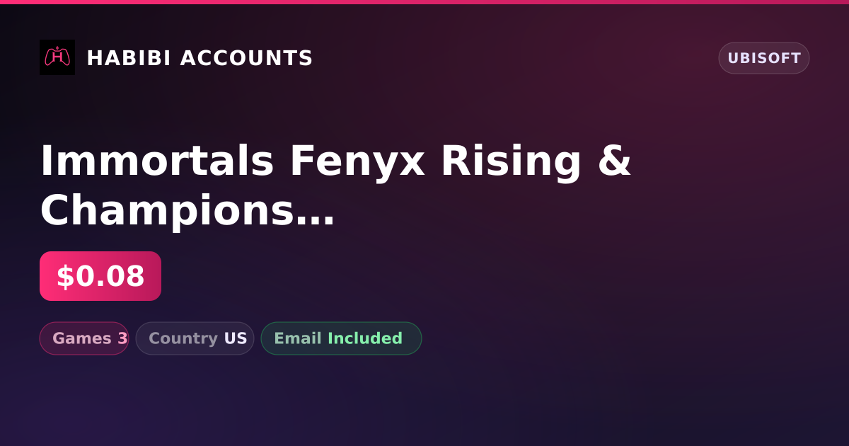 Immortals Fenyx Rising & Champions Tactics | 3 Games — HabibiAccounts