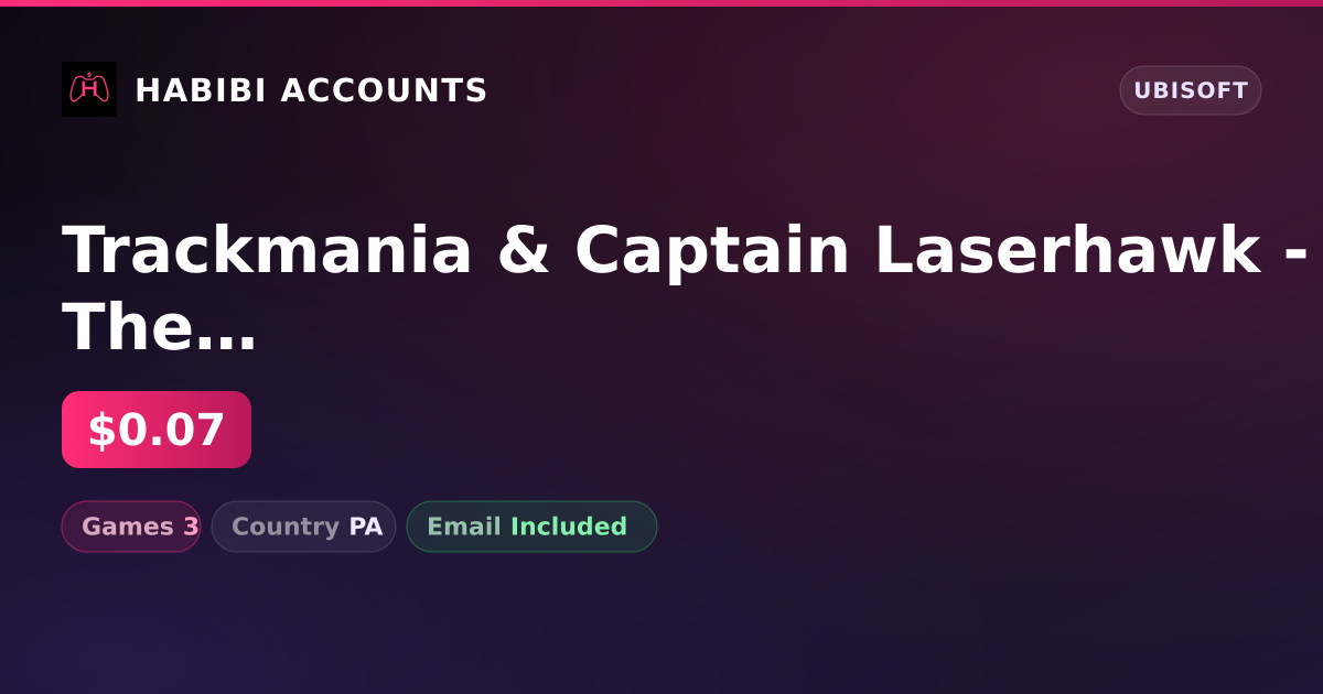 Trackmania & Captain Laserhawk - The G.A.M.E | 3 Games — HabibiAccounts