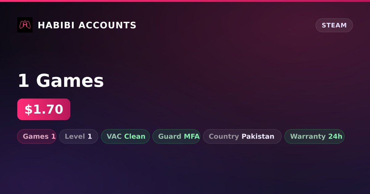 1 Games — HabibiAccounts