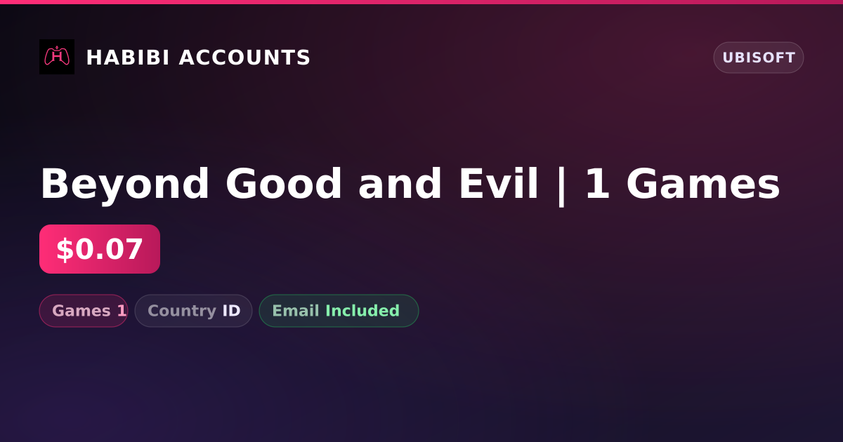 Beyond Good and Evil | 1 Games — HabibiAccounts