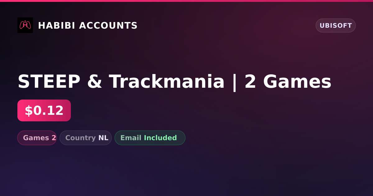 STEEP & Trackmania | 2 Games — HabibiAccounts