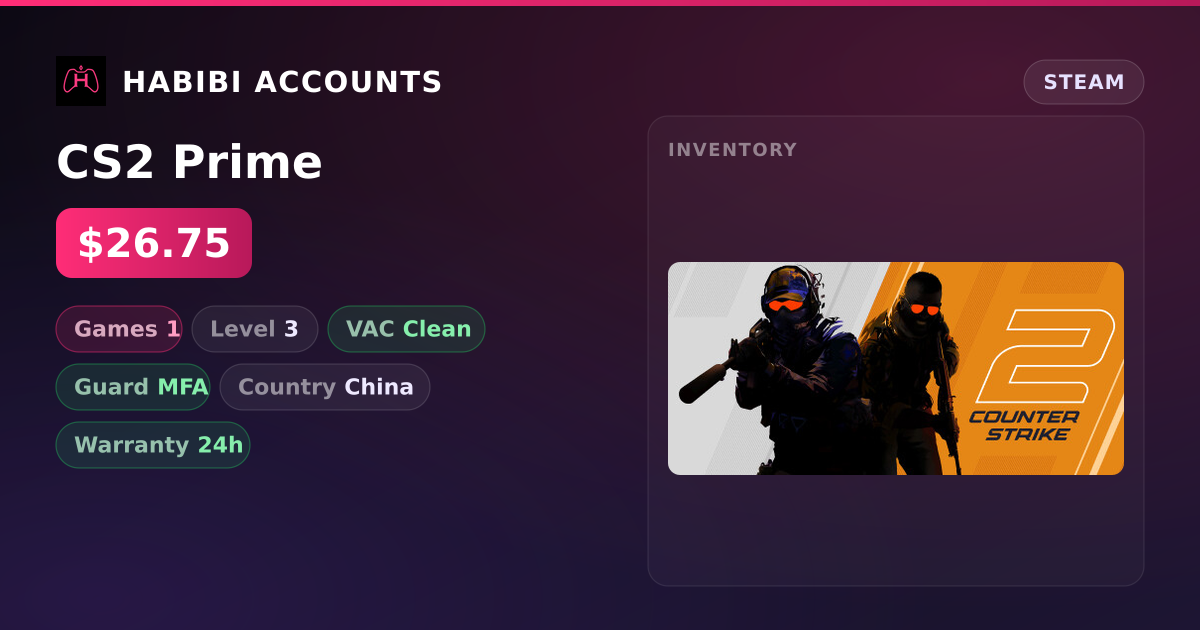 CS2 Prime — HabibiAccounts