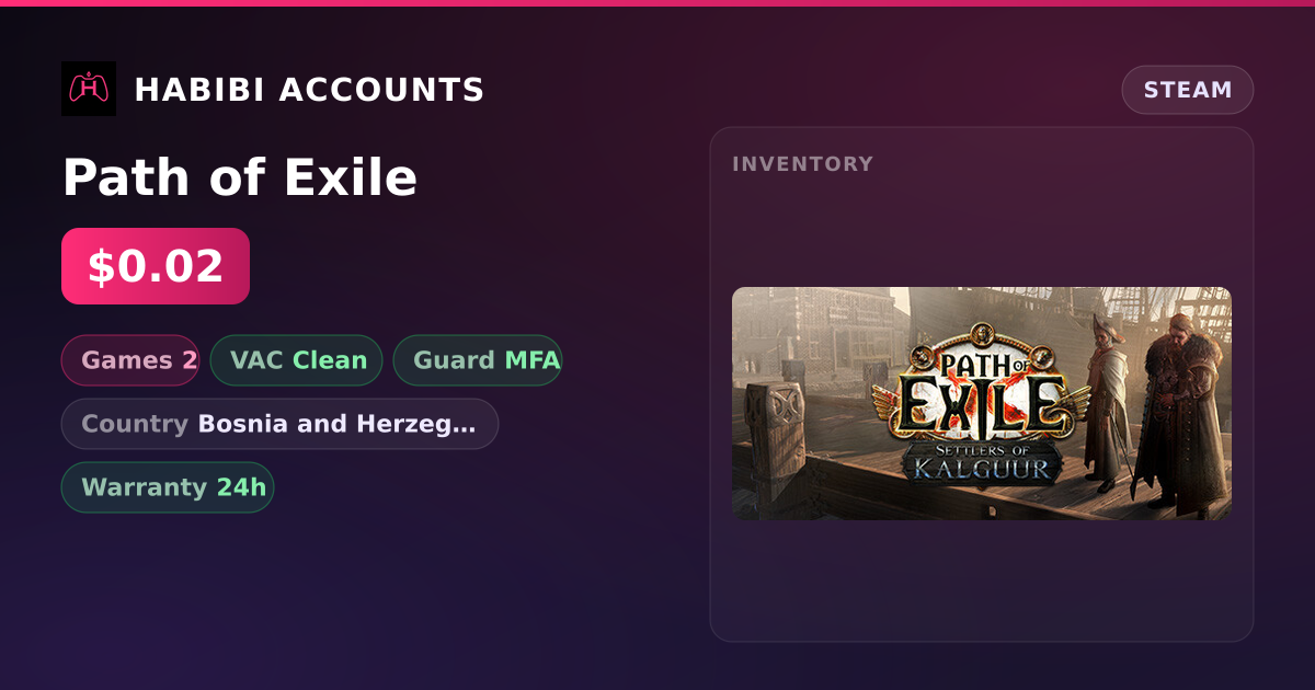 Path of Exile — HabibiAccounts
