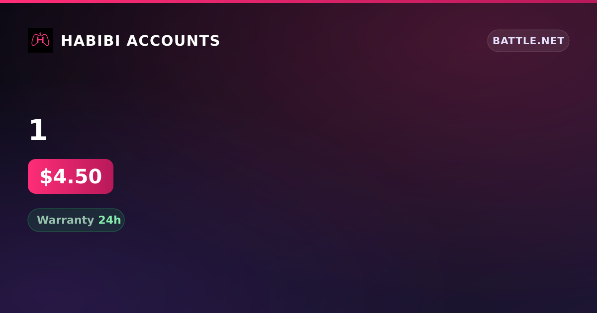 1 — HabibiAccounts