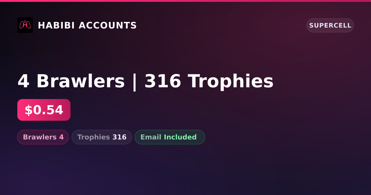4 Brawlers | 316 Trophies — HabibiAccounts
